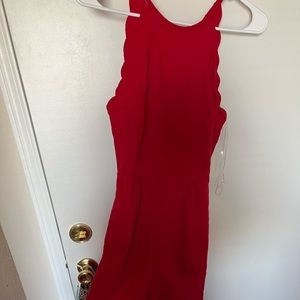 Red Halter Jumpsuit